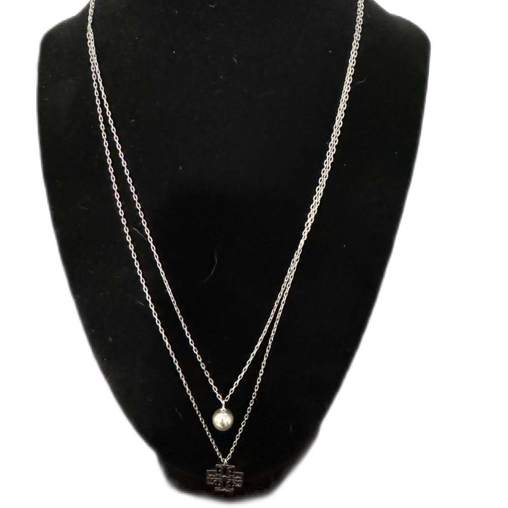 TORY BURCH•Britten Pearl 2 layers necklace